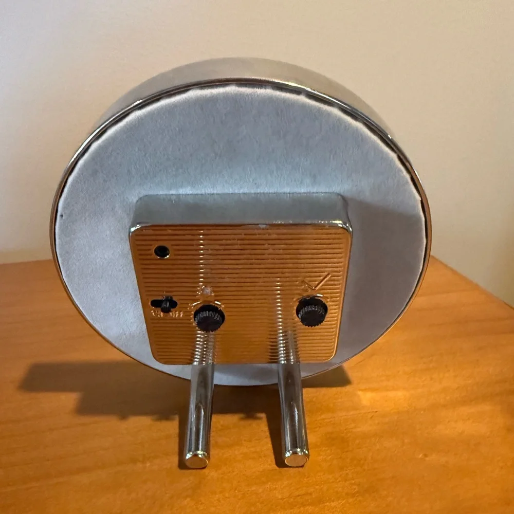 Addison Ross Blue and Silver Alarm Clock - Picture 3 of 6